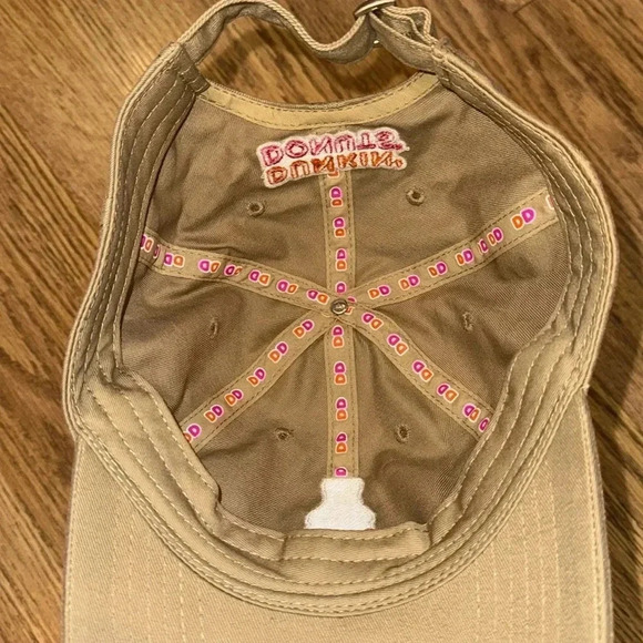 dunkin’ donuts DD logo coffee ball cap hat khaki color adjustable baseball cap - Picture 8 of 10